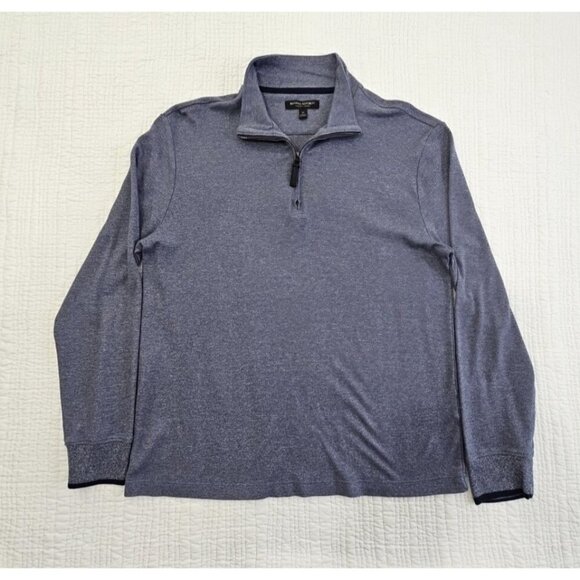 Banana Republic Men's Luxury Touch Long Sleeve Polo Sz M Silver Gray RT $90 EUC - Picture 1 of 15